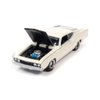 1969 Torino Talladega Wimbledon White with Matt Black Hood Classic Gold Collection Series Limited Edition to 10548 Pieces Worldwide 1/64 Diecast Model Car by Johnny Lightning JLCG028-JLSP222A