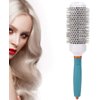 Ultra Small Round Hair Brush, Professional Aluminum Round Brush for Blow Drying Thermal Barrel Brush for Sleek Precise Heat Styling and Salon, Lightweight Antistatic Bristle Hair Brush(45#)