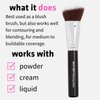 Angled Blush Brush for Cheeks – Bronzing Brush for Liquid, Cream, Mineral Powder Makeup Bronzer Contour Brush, Synthetic Kabuki Brush by Beauty Junkees