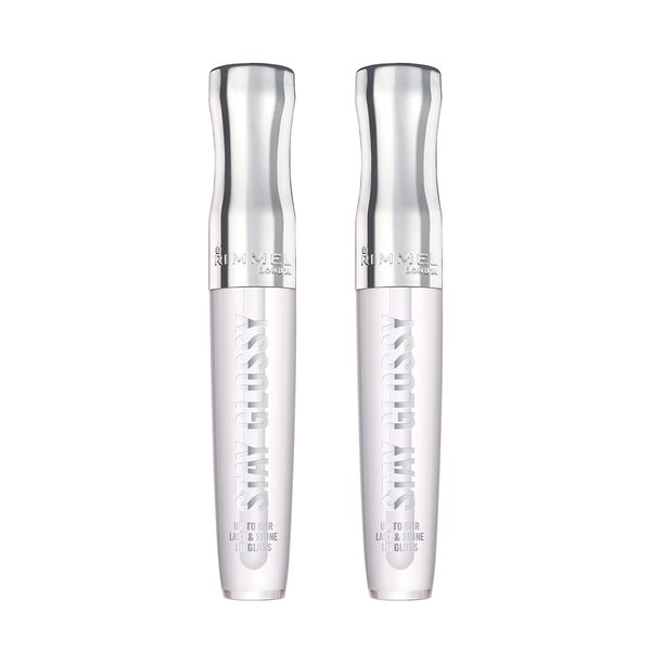 Rimmel Stay Glossy 6 Hour Lip Gloss, Seduce Me, 0.18 Fl Oz , 2 Count (Pack of 1)