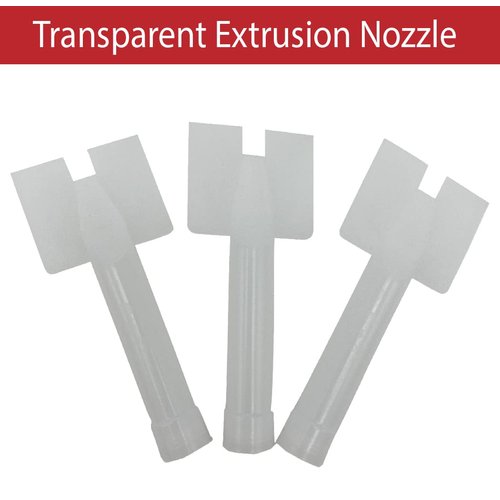 LAUCO 1K Plastic Transparent Extrusion Nozzle - Pack of 10