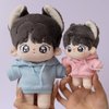 niannyyhouse 20cm Plush Doll Clothes Elastic Solid Sportswear Suits Hoodie Pants Soft Stuffed Plush Toy Dress Up Accessories (Purple, 20cm)