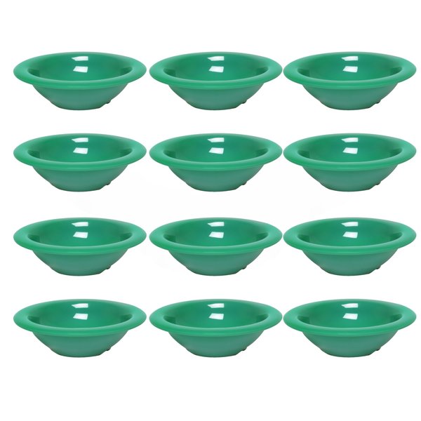 TrueCraftware- 4 oz Salad Bowls Green Color Melamine Set of 12- Dishwasher Safe Break-Resistant Reusable Bowls Serving Bowl Soup Bowls for Fruits Salad Kitchen Restaurants