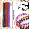 JULBEAR Bulk Halloween Beads Necklaces, 30 pcs Mardi Gras Black Orange Purple Bead Necklace for Holiday Party Favors Carnival Decorations Accessories Supplies