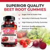 Sugar Free Beet Root Gummies - Nitric Oxide Beet Chews Infused with Coconut Oil for Highest Absorption - Supports Energy & Whole Body Health - Delicious Strawberry Flavor - 120 Count (60 Day Supply)