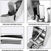 Premium Garlic Press, Stainless Steel, Easy to Clean Garlic Mincer, Durable Construction and Rust Proof