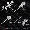 10pcs Crystal Flower Bridal Hair Clips for Women Girls Rhinestone Wedding Hair Clips For Brides Jewelry Barrette for Brides
