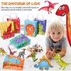 Pajean 24 Pcs Dinosaur Party Favor Bags w/ Handle, Dinosaur Kraft Paper Gift Bags Kids Goodie Treat Bags Boys Girls Dinosaur Dino Theme Birthday Baby Shower Party Supplies Cookie Gift (Cartoon Style)