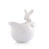 Arthur Court Creamer, White Stoneware, Climbing Bunny Design, Durable and Easy to Clean - Perfect for Tea or Coffee Time, Adds Whimsy to Table Settings Easter Tea