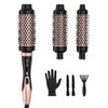 Terviiix 3 in 1 Thermal Brush Set, Ceramic Curling Wand, Fast Heating Hot Brush, 3 Interchangeable Travel Curling Irons for Short, Medium & Long Hair(1.25 Inch, 1.5 Inch & 1.75 Inch), Dual Voltage