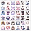 Konsait 18 Sheets Cat Tattoos, 36 Styles | Anime Style Cat Glow in the Dark Tattoos, Cute Cat Temporary Tattoos for Kids Adults, Cat Blacklight Temporary Tattoos, Cat Party Favors Party Supplies