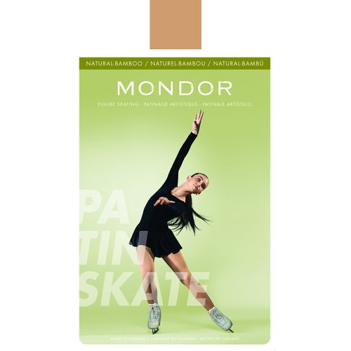 Mondor 3302 Light Tan Bamboo Over The Boot Figure Skating Tights L-G