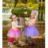 BIBUTY Kids Princess Dress Up Clothes for Little Girls, Pretend Play & Dress Up Costume Set for 3-6 Toddler Little Girls (Rainbow/Purple)