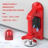 Portable Alarm Door Stopper, Portable Lock for Travel Anti Theft Blocker Stoppers Security Jammer Stopper No Drill Safety Door Stopper Security for Women, Children (Red)