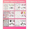 IDDFEVE 36 Sheets Varied Nail Art Stickers, All Holiday Variety Pack Seasonal Nail Decals, Self-Adhesive Pegatinas Uñas Colorful Design for Flowers Butterflies Luminous Star Halloween Christmas