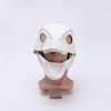 MANMAOHE Dinosaur Mask Halloween Mask Soft Latex Dino Mask Moving Jaw Movable Dinosaur Head Mask Tyrannosaurus Rex Mask Halloween Party Cosplay Costume Mask(White)