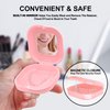 Retainer Case with Mirror and Vent Holes, Cute Retainer Holder Case Compatible with Invisalign, Aligner and Night Guard Case, Slim Retainer Case with Retainer Removal Tool, Chewies & Brush (Pink)
