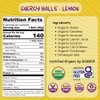 ODD BALLS Organic Energy Balls Lemon - Superfood Mushroom Snack - Running, Cycling, Hiking - Gels, Bars Alternative - Lion's Mane Focus, Cordyceps Energy - Vegan, Gluten Free Snacks for Kids & Adults