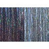 40” Hair Tinsel 200 Strands Two Sparkling Colors : Silver & Stellar Midnight Black