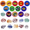 Cinrobiye 24 Pcs Hero Party Stampers for Boys Girls,Hero Comic Zap Wow Boom Birthday Party Supplies Favors, Classroom Rewards Carnival Prizes, Goodie Bag Pinata Fillers for Hero Theme Party