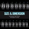 TOMICCA Medium Coffin Nail Tips, 240Pcs Half Matte Gel x Nail, 15 Sizes Nail Extension Tips Set, Full Cover Pre Shaped Fake Nails for Beginner and Professional DIY Nail Salon