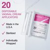 Flextiva Disposable Plastic Vaginal Cream Applicators - Threaded End to Fit OTC Gel or Cream Products - Accurate Dosage Markings Measurements - 20 Pack