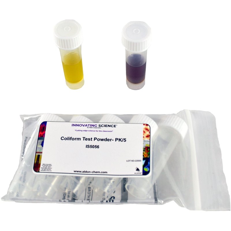 Coliform Test Powder Kit, PK/5 Tubes - Test Drinking Water, Wells ...