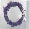 BIUDECO 2pcs Lavender Floral Wreath Lavender Flower Hawaiian Flower Lavender Headband Bridal Headpieces for Wedding Wreath Flower Headpiece Lavender for Women Fairy Hair Blue Flower Bride