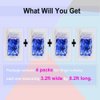 EUFARS Blue Foil Fringe Curtain- 4 Pack of 3.2x8.2ft Blue Streamers Backdrop Curtains for Blue Party Decorations Blue Photo Booth Backdrop