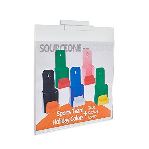 Source One 6 Pack 6 x 4 Slatwall Slotwall Clear Sign Holder Picture Frame