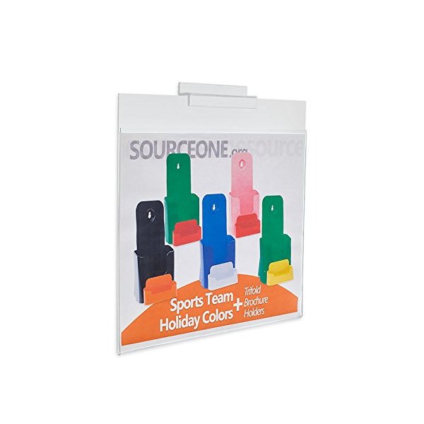Source One 6 Pack 6 x 4 Slatwall Slotwall Clear Sign Holder Picture Frame