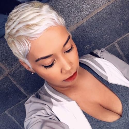 BeiSDWig Synthetic Short Wigs for Black Women Short Pixie Cut Wig Women Wigs Natural Short Hair (X-1081)