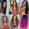 Deep Wave Curly Braiding Hair Synthetic 22 Inch Ocean Wave Crochet Hair for Black Women Deep Wave Wet and Wavy Curly Braiding Hair Extensions (22 Inch, 1B/30/27)
