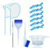 11PCS Hair Dye Coloring Kit, Professional Hair Coloring Dyeing Kit, Hair Coloring Highlight Cap Brush and Bowl Set, Mixing Bowl, Hair Dyeing Cap, Hair Needles, Dye Color Brush, Hair Clips (Blue)