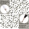 LPBeads 3456 Pieces 6 Sizes Transparent Black Flat Back Round Crystal Rhinestones for Crafts Nails Art Face Makeup Clothes DIY with Pick Up Tweezers and Picking Pen