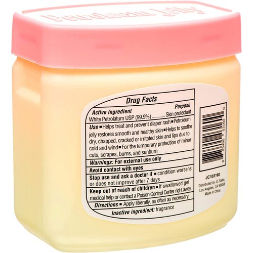 NuValu Petroleum Jelly, 6 oz, Pack of 4 (Fresh Scent Baby Pink)