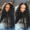 UNice Hair 10A Brazilian Deep Wave Human Hair 3 Bundles Weaves Unprocessed Real Raw Virgin Human Hair Extensions Natural Color (16 18 20)