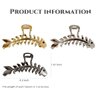 Fish Bone Hair Clips, 3 PCS Metal Hair Claw Clips for Thick Hair Thin Hair Non-slips Strong Hold Fashion French Hair Accessories Lady Women Girl Barrette Mother's Day, Gold, Silver, Black