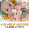 Halloween Mold Free Bath Toys for Babies and Toddlers, Animal No Hole Bath Toys, Bath Toys no Mold for Tub,Beach,Pool, BPA-Free, Infant Bath Toys No Holes 1 3 6 12 18 Months