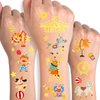 Glitter Circus Carnival Temporary Tattoo Stickers 360 Count Gold Red White Party Favors Goodie Bags Decor Waterpoof Fake Tattoos Art Craft for Kids Circus Carnival Birthday Supplies Gifts