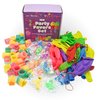 4E's Novelty 108 Pcs Prizes, 36 Of Each, Punch Balloons, Mini Coil Spring, Stretchy Bendable Man, Birthday Party Favor Sets for Kids, Sensory Fidget Treasure Chest Prize Box Toys for Classroom