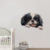Japanese Chin Wall Decals Pet Dogs Wall Sticker Vinyl Mural Decals Reusable Home Decals for Classroom Bike Backdrop Wall Art Holiday Decorations 22in