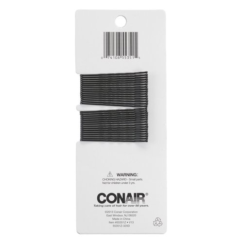 Conair Styling Essentials Bobby Pins, Black, 90 ct.