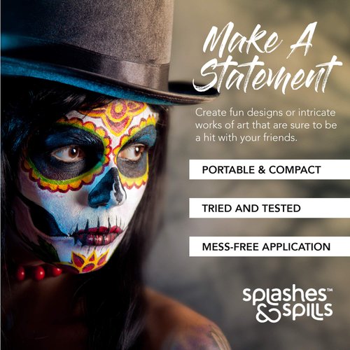 Face and Body Paint Cream, 30ml - Pretend Costume and Dress Up Makeup by Splashes & Spills (Black)