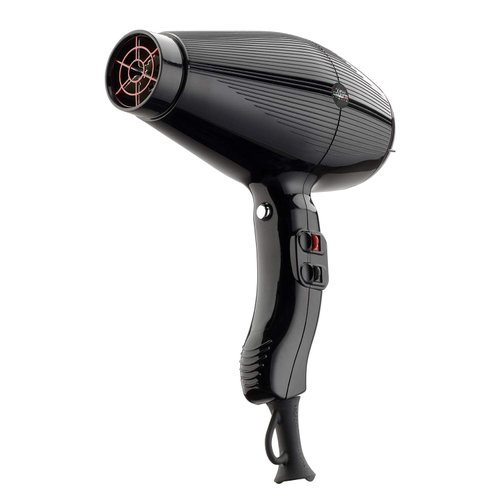 GAMMA+ Aria Tourmaline Professional Lightweight Hair Dryer with 2 Concentrator Nozzles Black