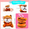 12 Pack Mini Stuffed Tiger Animals Toys Small Plush Tiger Animal Keychain Toy Tiny Stuffed Animal Plush Toy for Birthday Carnival Prizes Party Favors Gifts