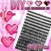 SKY MANGO DIY Lash Extension Kit 280pcs Clusters Eyelash Extension Kit 40D 8-16mm Individual Lashes Kit with Lash Bond and Seal, Lash Tweezers, Lash Brush for Beginners