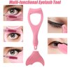 Vodolo Eyelash Tools Mascara Shield,6-in-1 Silicone Mermaid Mascara Shield Precision Applicator Guard,Makeup Eye Lash Separator Tool,Eyelid Cover with Eyeliner Template and Eyelash Curler
