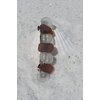 Genuine Brown and Frosted Sea Glass French Barrette Hair Clip