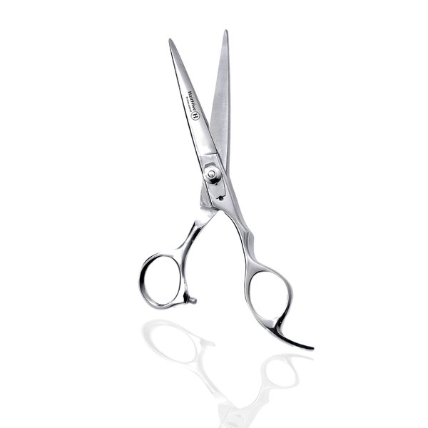HairHive Professional 6.5-Inch Stainless Steel Hair Cutting Scissors with Razor-Sharp Blades – Ideal for Salon, Barber, and Home Use – Perfect for Men, Women and Kids – Includes 4 finger rings
